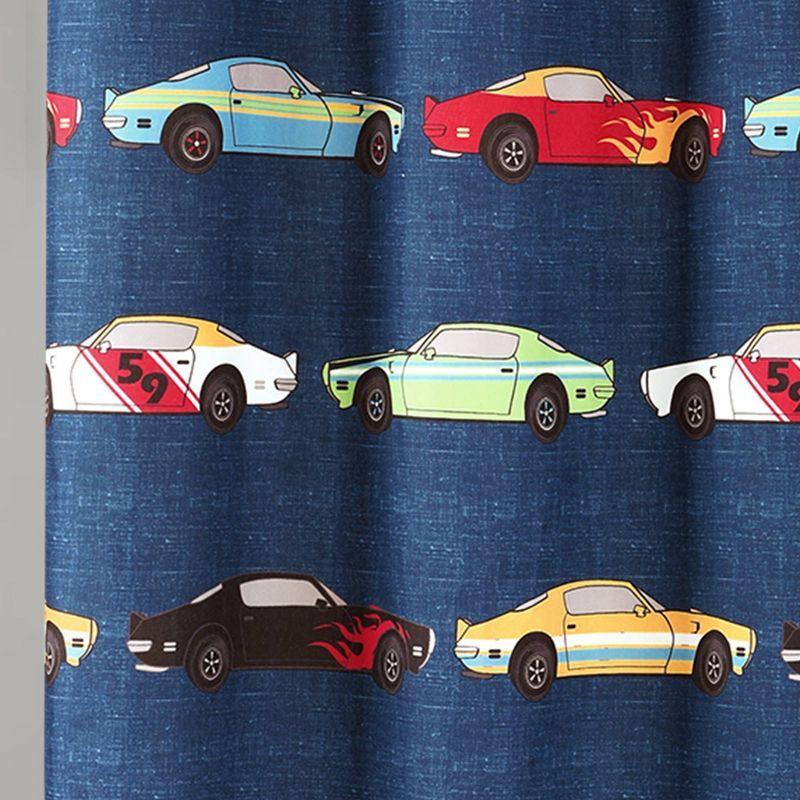 Lush Decor Race Cars Shower Curtain