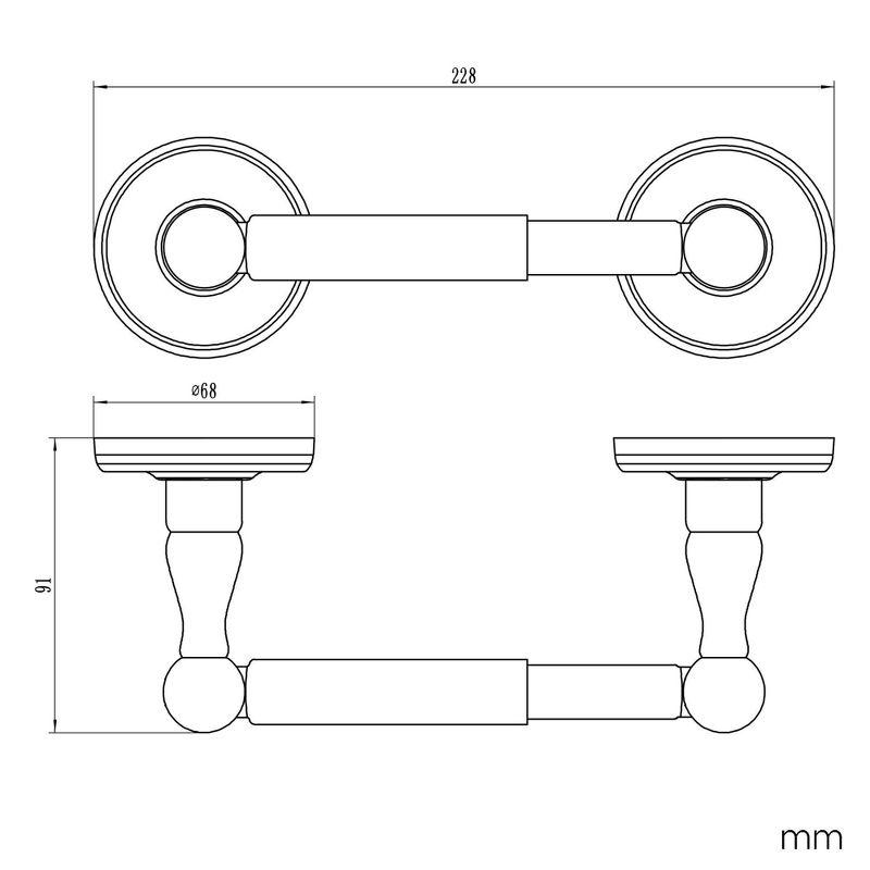 San Martin Brushed Nickel Traditional Toilet Paper Holder