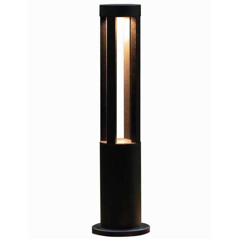 Gardenised Black Integrated LED Metal Bollard Light