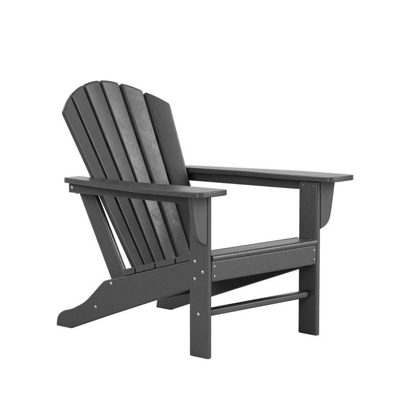 WestinTrends Dylan HDPE Outdoor Adirondack Chair (Set of 4), Gray