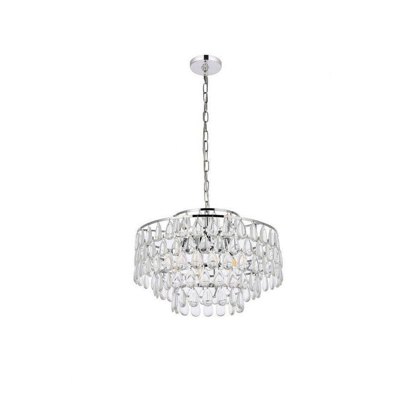 Elegant Lighting Mila 5 - Light Pendant in  Chrome