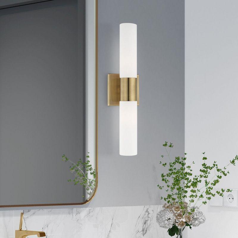 Livex Lighting Aero 2 - Light Vanity in  Antique Brass
