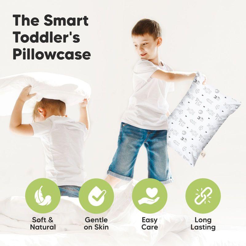 KeaBabies Toddler Pillowcase for 13X18 Pillow, Organic Toddler Pillow Case, Travel Pillow Case Cover (KeaFriends)