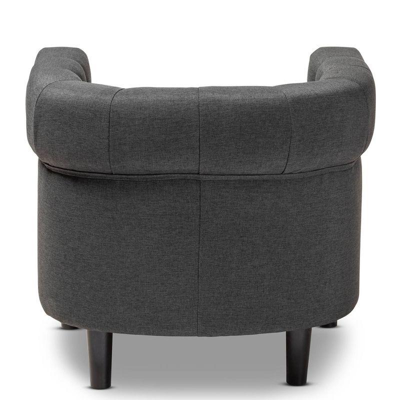 Bisset Chesterfield Chair Gray - Baxton Studio