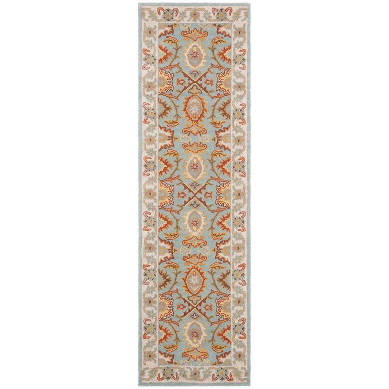 Heritage HG734 Handmade Runner Rug - 2'3"x8' - Light Blue/Ivory - Safavieh