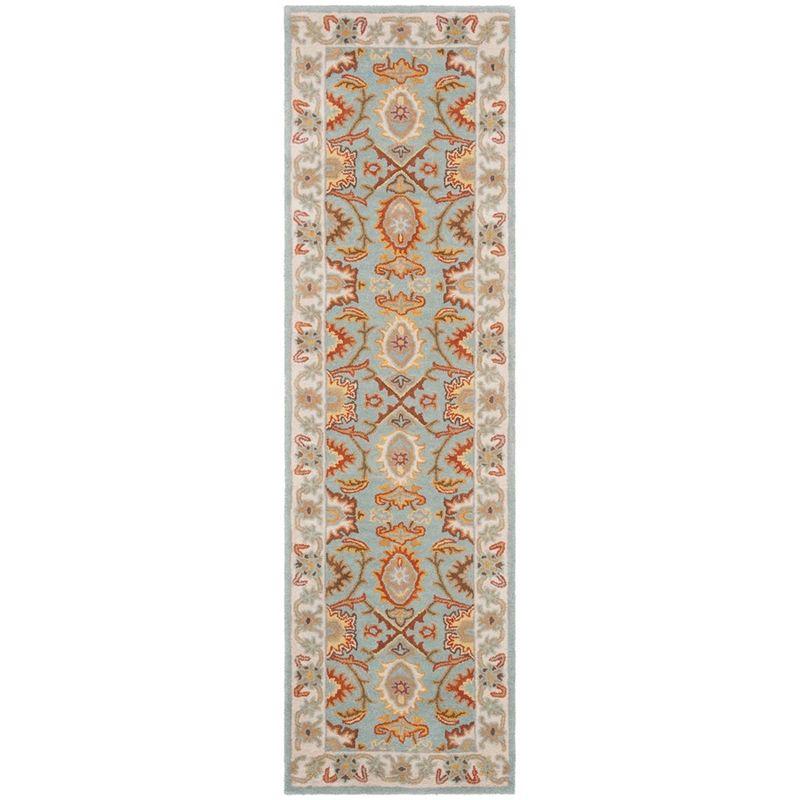 Heritage Light Blue and Ivory Hand-Tufted Wool Runner Rug