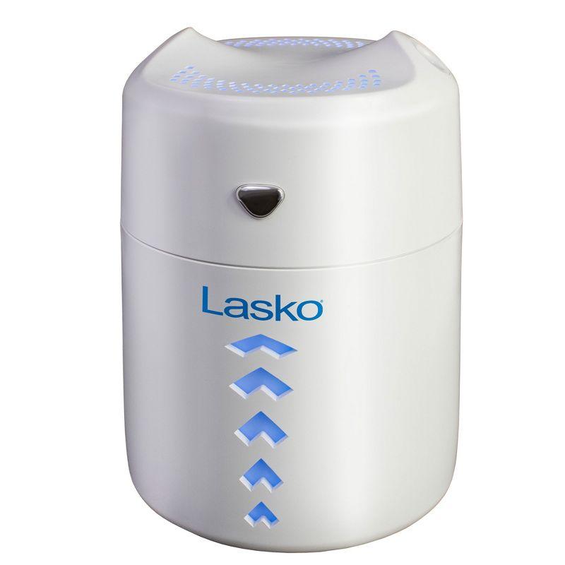 Lasko Ultrasonic Cool Mist Personal Humidifier, 0.4 Liter, Portable Home Water Vaporizer and Air Purifier for Bedroom and Small Room, White