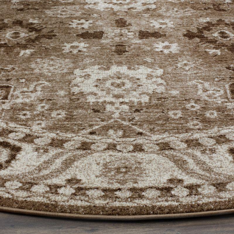 Vintage Hamadan VTH214 Power Loomed Indoor Accent Rug - Taupe - 3' Round - Safavieh