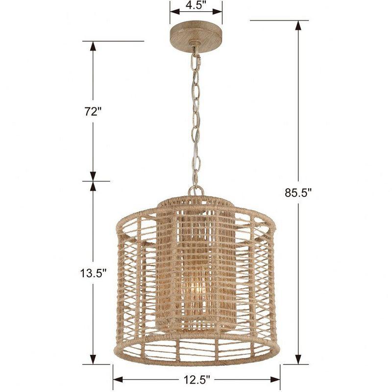 Crystorama Lighting Jayna 1 - Light Pendant in  Matte Black