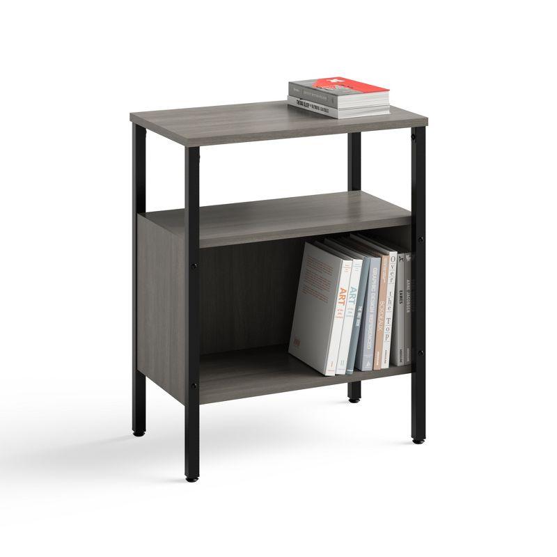 Sterling Ash Laminate and Black Steel Home Office Storage Unit