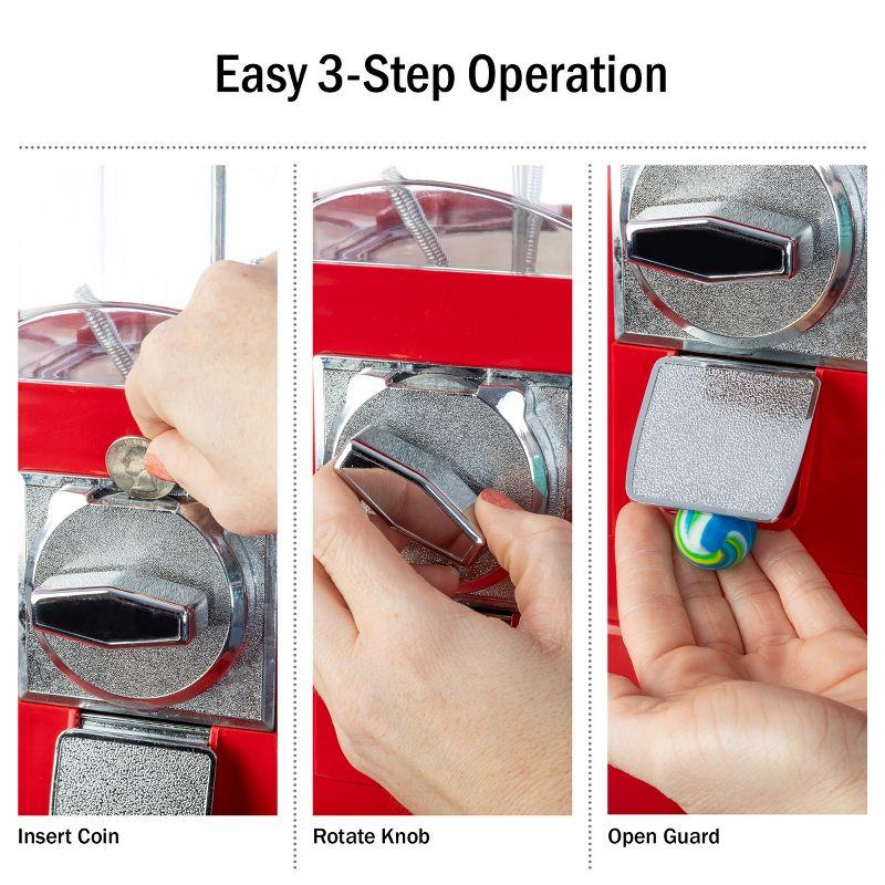 Great Northern Popcorn Great Northern Popcorn Triple Gumball Machine with Stand Red