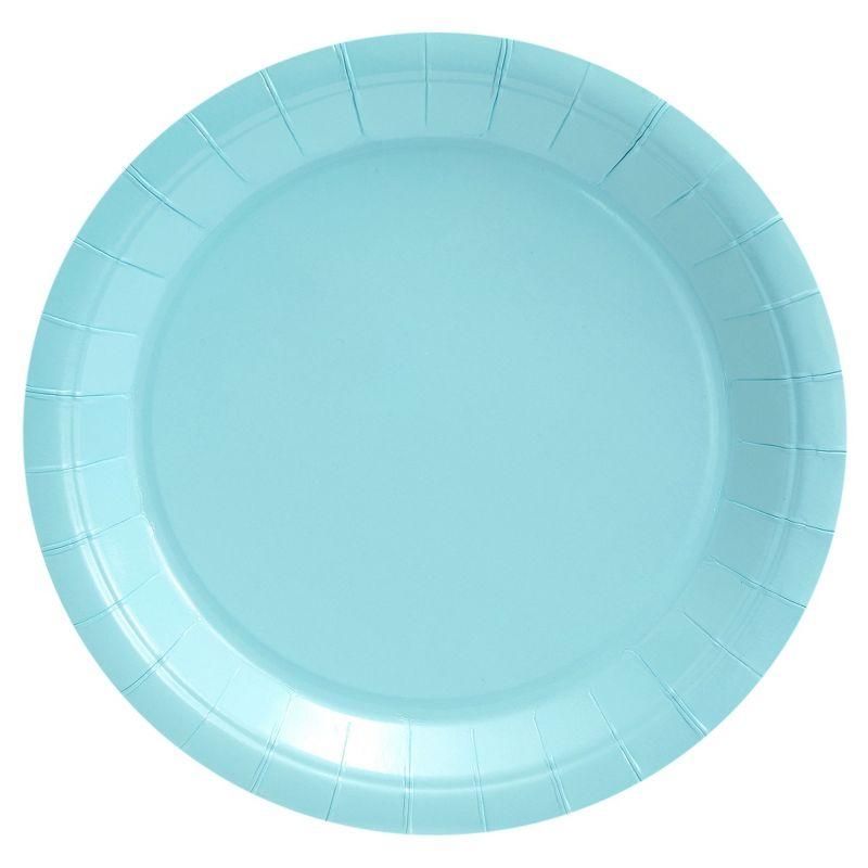 Juvale 72-Piece Light Blue Party Supplies, Paper Plates, Cups & Napkins for Baby Shower, Gender Reveal, Graduation, Serves 24