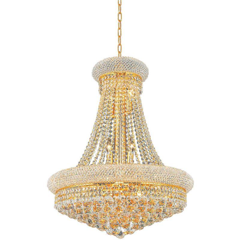 Primo 24" Gold and Crystal 14-Light Chandelier