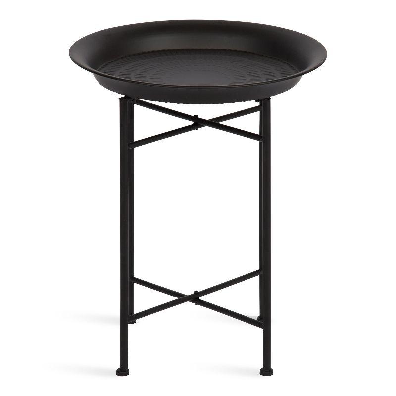 Mahdavi Black Round Metal Accent Table