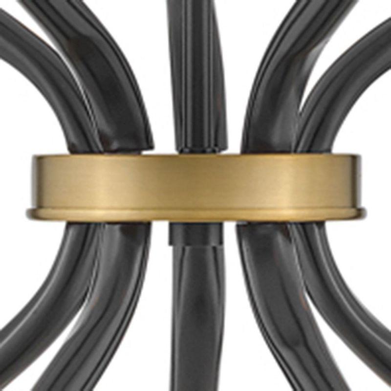 Lark Axton 10 - Light Chandelier in  Black/Lacquered Brass