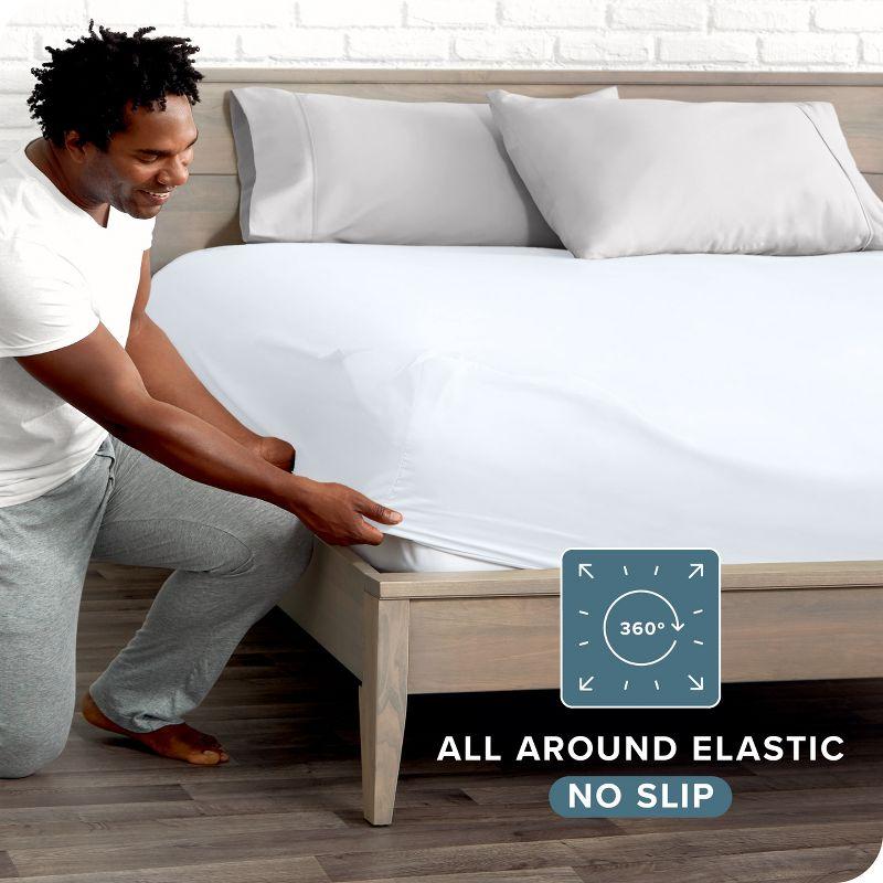 Bare Home Microfiber Fitted Sheet