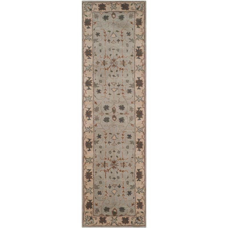 Heritage HG864 Hand Tufted Runner Rug - Green/Beige - 2'3"x12' - Safavieh.