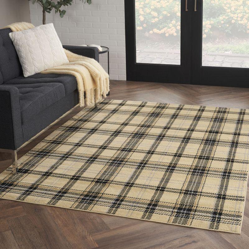 Nourison Grafix Contemporary Plaid Area Rug