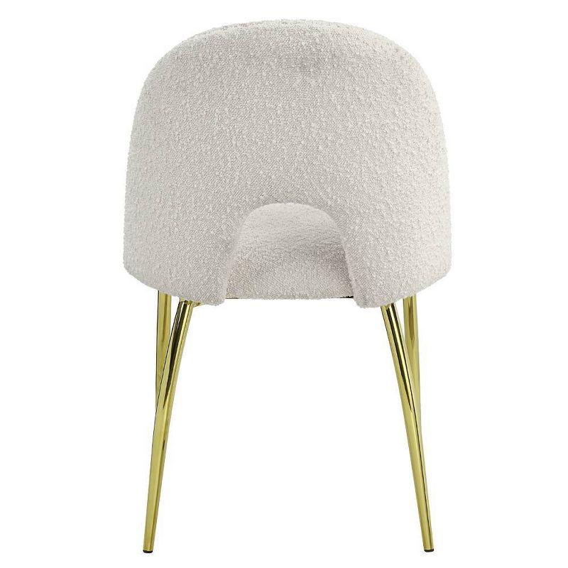 20" Fadri Accent Chair Teddy Faux Shearling/Mirrored Gold Finish - Acme Furniture