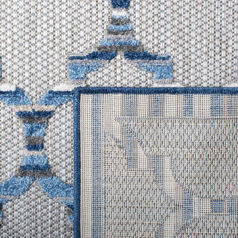 Cabana CBN333 Loomed Indoor Area Rug - Grey/Blue - 6'7"x6'7" - Safavieh