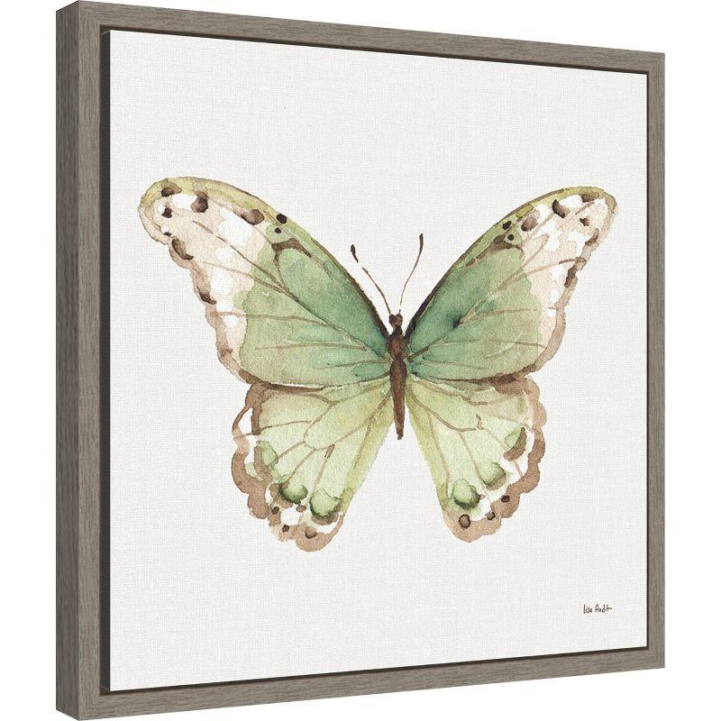 Amanti Art Colorful Breeze XII (Butterfly) by Lisa Audit Canvas Wall Art Print Framed 16-in. x 16-in.