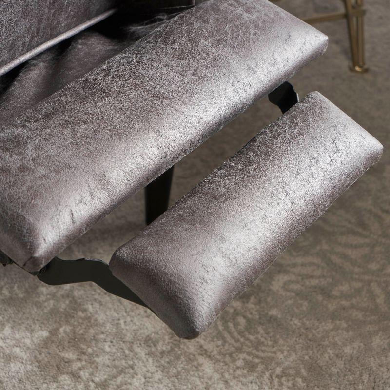 GDFStudio Mason Mid Century Modern Tufted Pushback Recliners (Set of 2), Slate/Microfiber