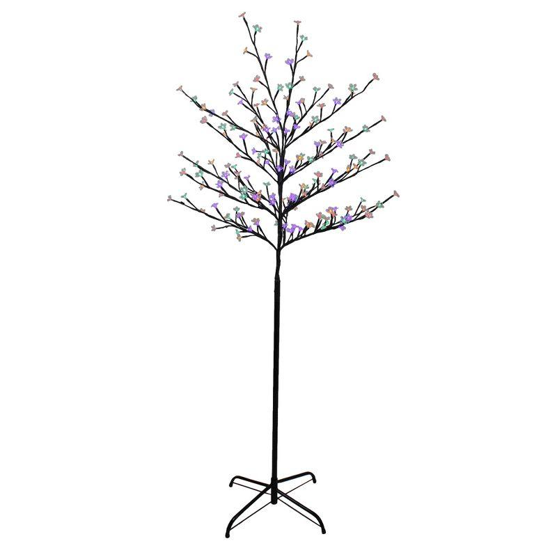Northlight Seasonal 6' Pre-Lit Cherry Blossom Flower Artificial Tree - LED Lights