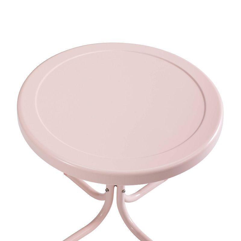 Crosley Griffith Outdoor Side Table Pastel Pink Gloss