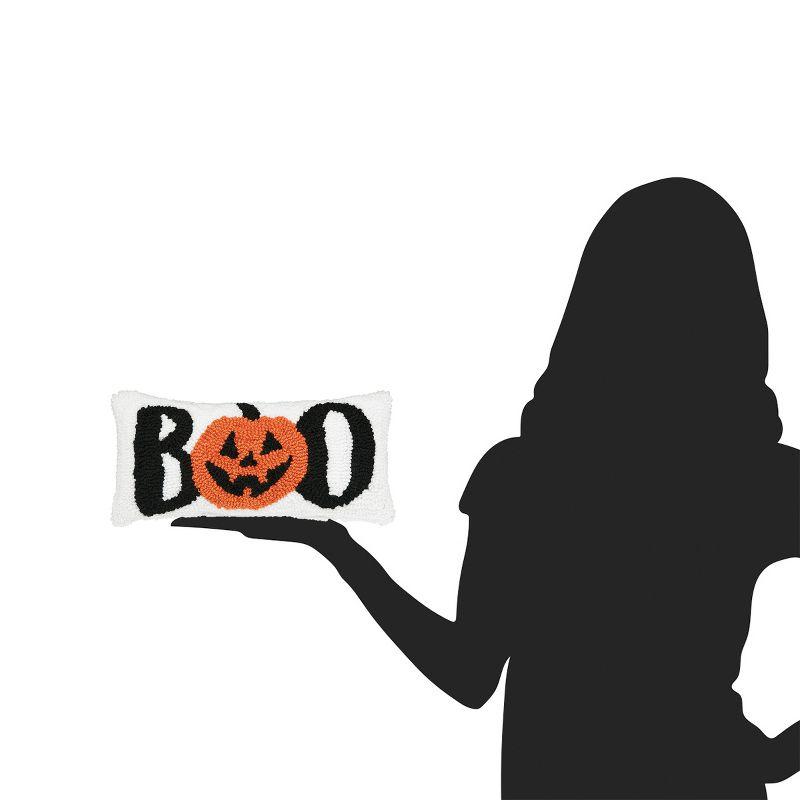 C&F Home 6" Boo Pumpkin Hooked Halloween Throw Pillow