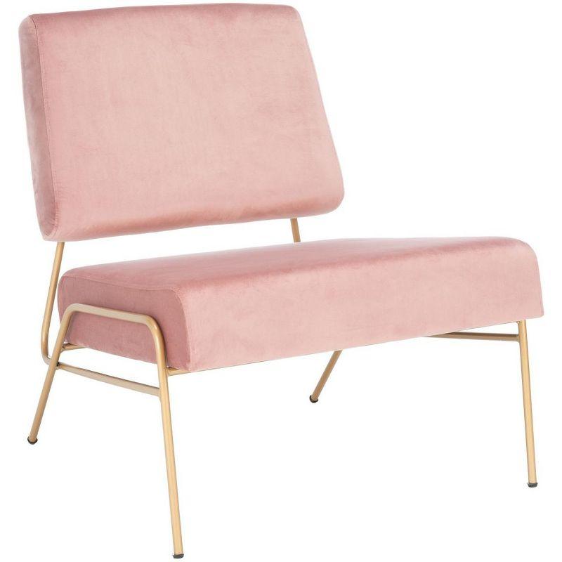 Romilly Velvet Accent Chair - ACH6203 - Dusty Rose/Gold - Safavieh