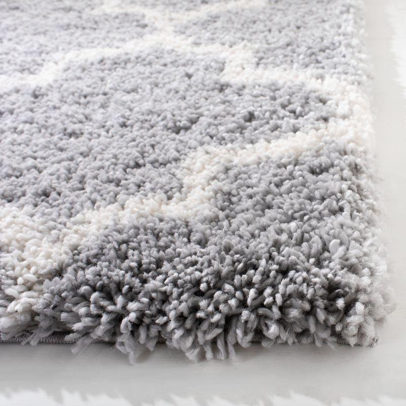 Fontana Shag 800 FNT818 Power Loomed Indoor Area Rug - Grey/Cream - 5'3"x7'6" - Safavieh
