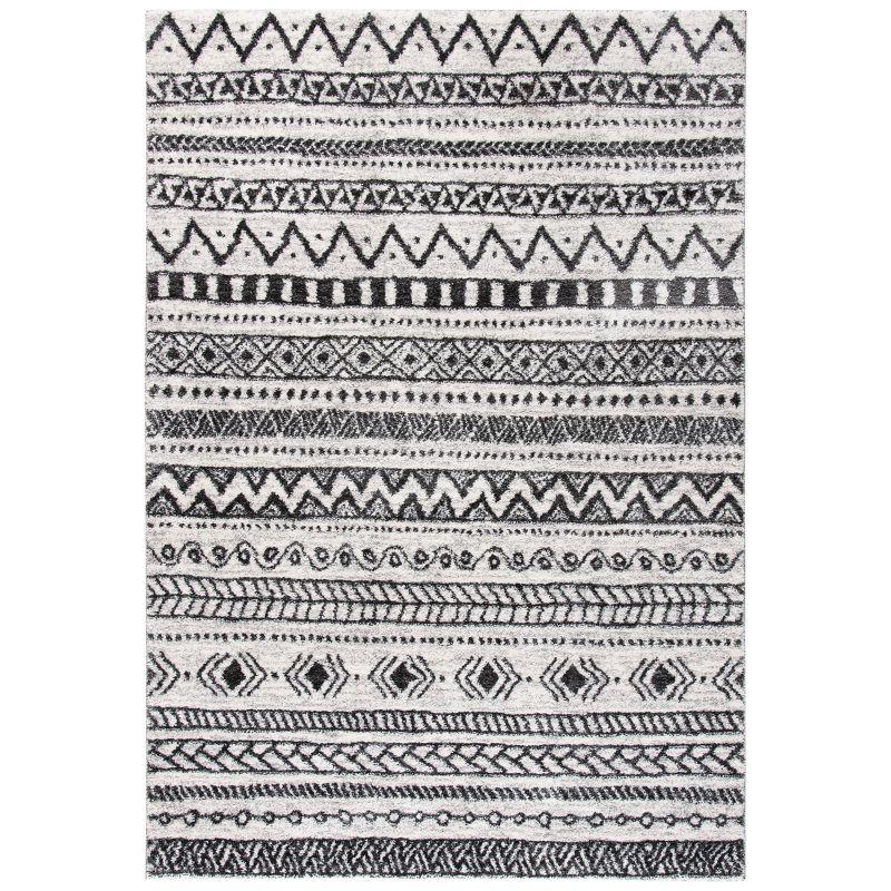 Tunisia TUN735 Power Loomed Area Rug - Ivory/Black - 8'x10' - Safavieh.