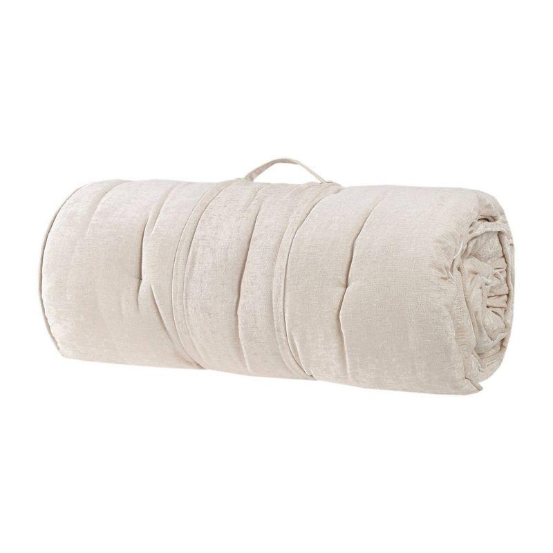 Ivory Chenille Tufted Lounge Floor Pillow Cushion