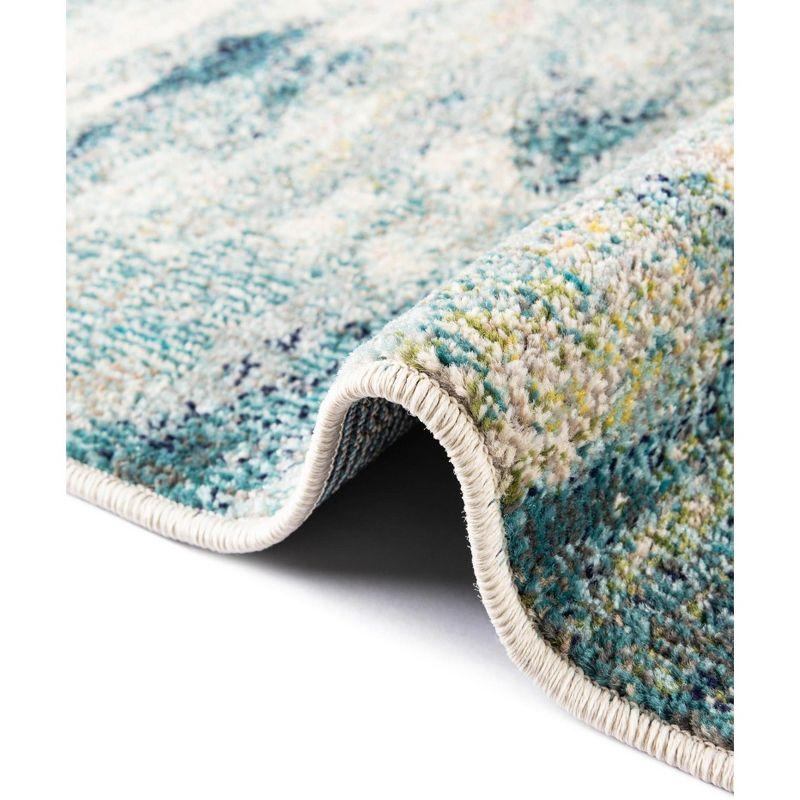 Unique Loom Chromatic Collection Area Rug - Avalon (4'  Square Light Blue/Gray)