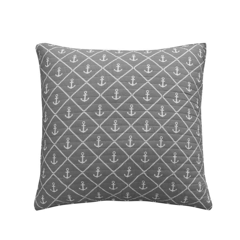 Provincetown Euro Sham - Grey and White - Levtex Home