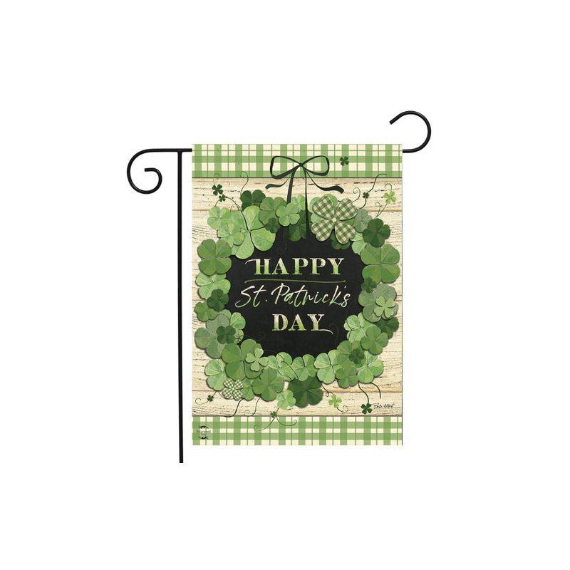 Briarwood Lane Lucky Wreath St. Patrick's Day Garden Flag Clover