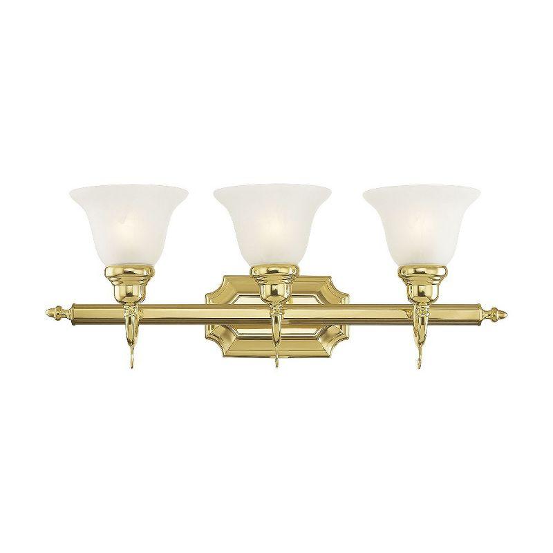 Livex Lighting French Regency 3 - Light Vanity in  Polished Brass