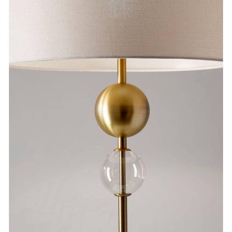 Adesso Chloe Floor Lamp Antique Brass : Elegant Lighting for Living Room, 3-Way Switch, ETL Listed