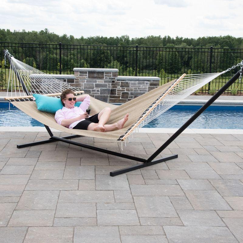 Vivere Double Poolside Hammock in Taupe