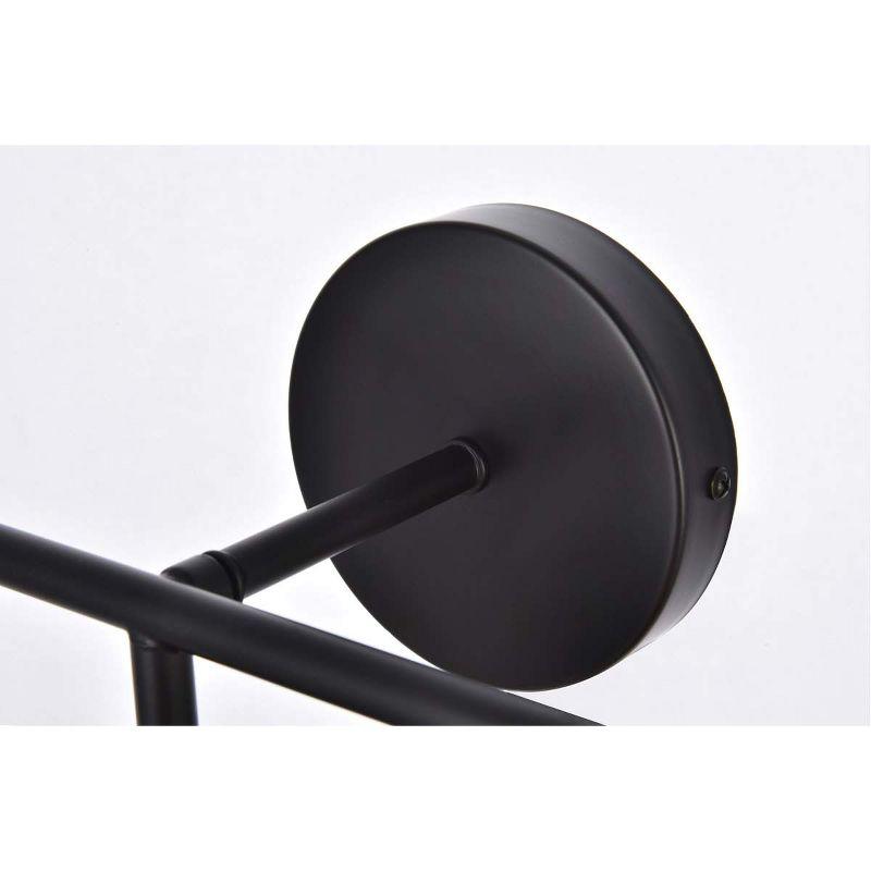 Elegant Lighting Hanson 3 lights bath sconce in black with frosted shade