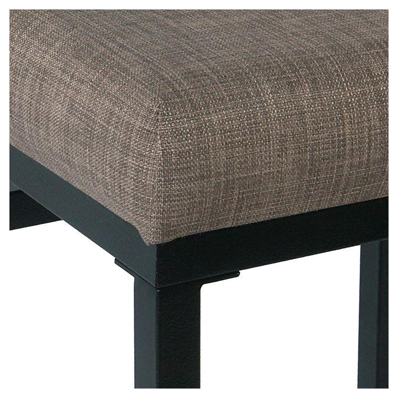 24" Open Back Metal Counter Height Barstool Dark Gray - HomePop: Kitchen Island Seating