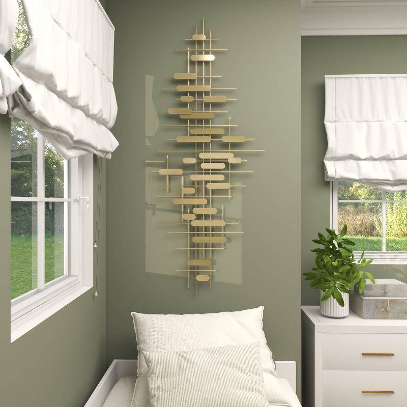 Metal Geometric Layered Geometric Home Wall Decor