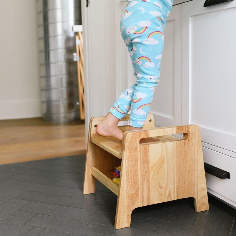 ECR4Kids Sit or Step Stool, Natural