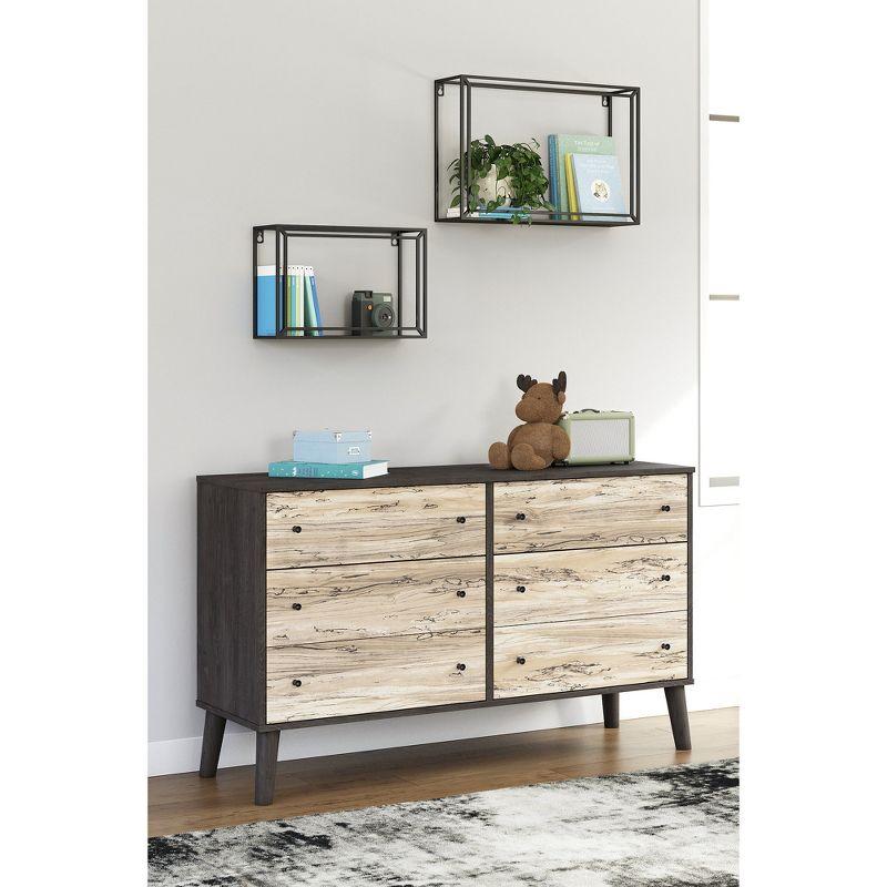 Signature Design by Ashley Contemporary Piperton Dresser, Two-tone Brown/Black