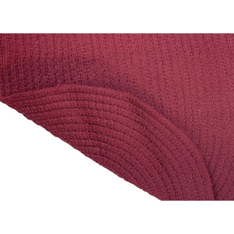 Better Trends Alpine 3Pc Collection 100% Polypropylene (36" x 54" | 18" x 54" | 18" x 28") Braided Rug Set in Burgundy Solid