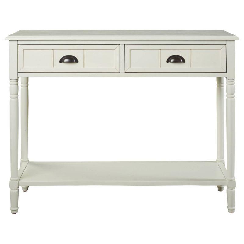 Goverton Sofa and Console Table White - Signature Design by Ashley: Vintage Entryway Storage with Shelves