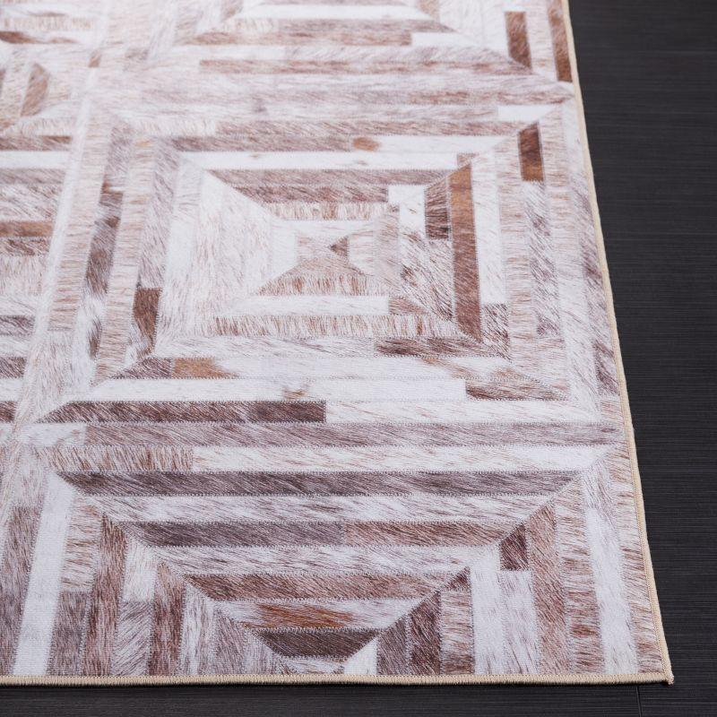 Faux Hide FAH549 Power Loomed Machine Washable Area Rug - Beige/Brown - 8'x10' - Safavieh.