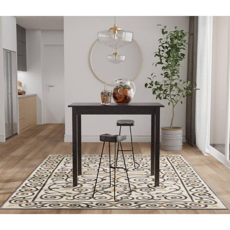 Espresso Rubberwood Transitional Counter Height Pub Table