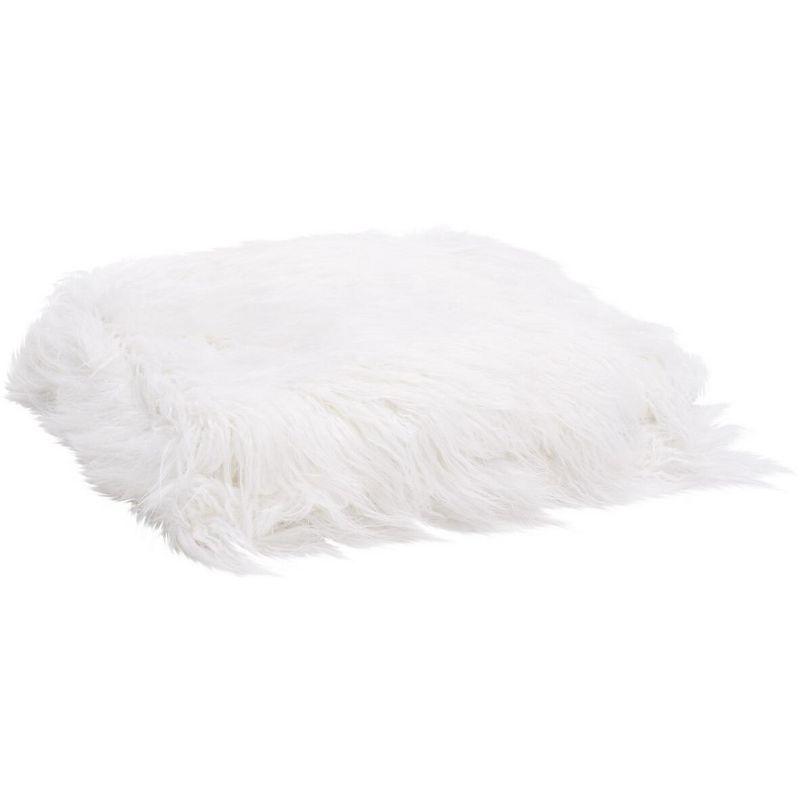 Snow White Faux Fur Machine Washable Throw Blanket