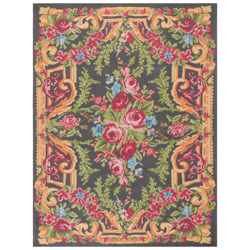 Classic Vintage CLV112 Power Loomed Area Rug - Grey/Rose - 8'x10' - Safavieh.